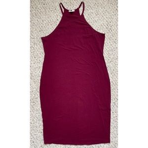 Burgundy Bodycon Tank Dress